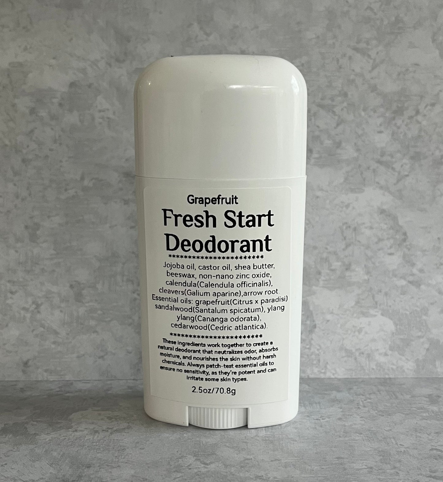 Fresh Start-Deodorant. Citrus Rose, Grapefruit, or Maple Bar scent