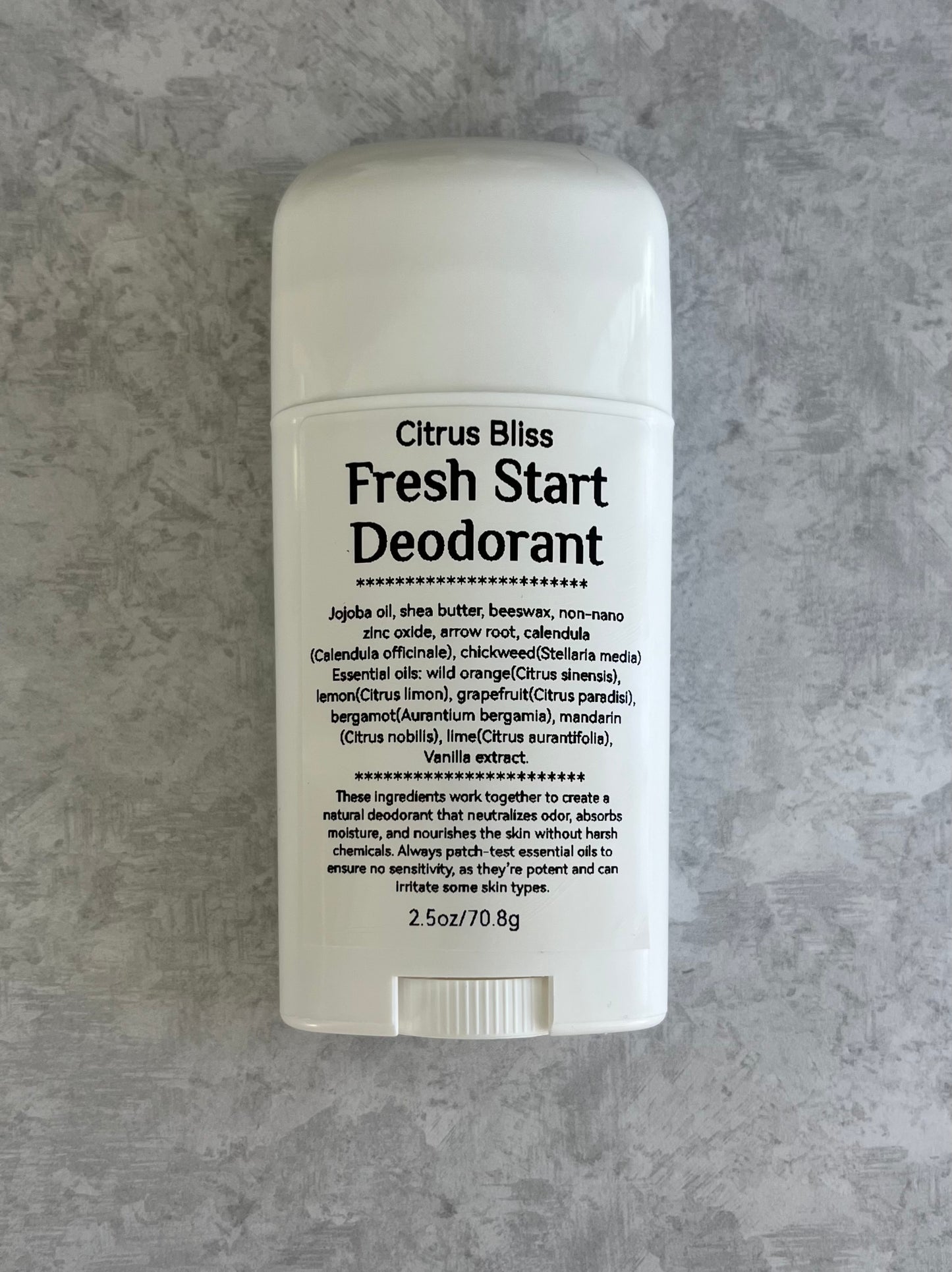 Fresh Start-Deodorant. Citrus Bliss or Grapefruit  scent